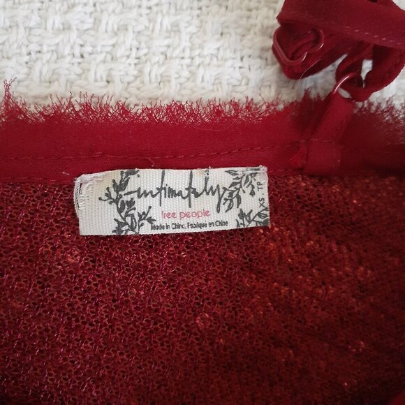 Free People Intimately Women's Size XS Red Sequin Time To Shine Mini Slip Dress - Picture 5 of 11